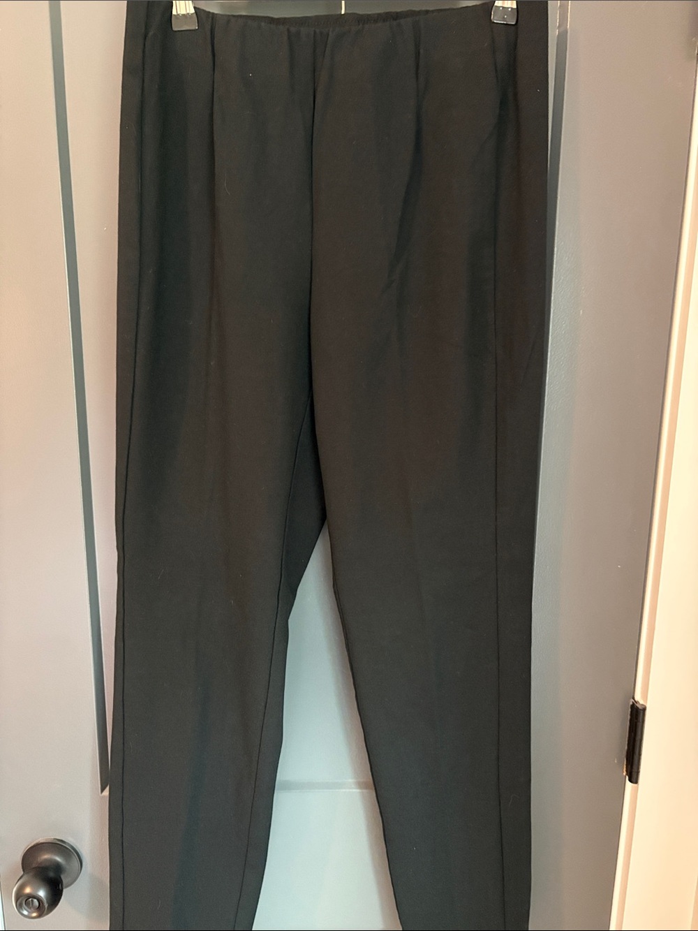 J Jill Slim Black Ponte Stretch Dress Pants